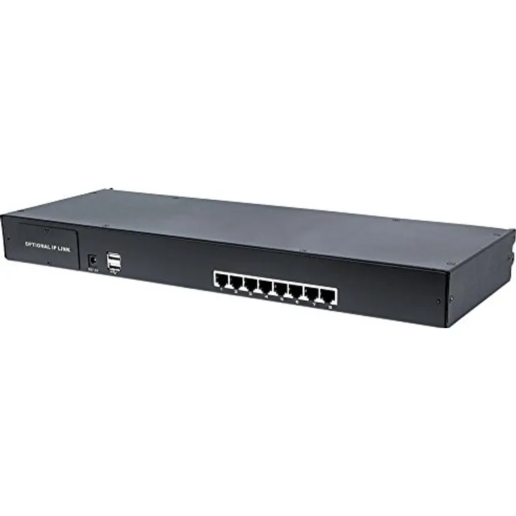 Intellinet 507882 Modularer 8-Port KVM-Switch mit Cat5--VGA Schnittstelle schwarz