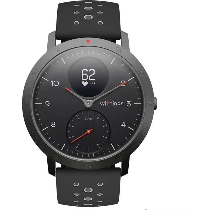 Withings Steel HR Sport Hybrid-Smartwatch Unisex, 40mm, Edelstahlgehäuse, Schwarz/Grau