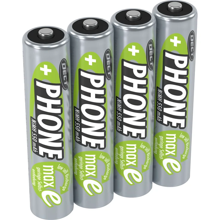 ANSMANN Akku AAA Micro 550 mAh 1,2V NiMH, 4 Stück, wiederaufladbar mit maxE – Bild 1