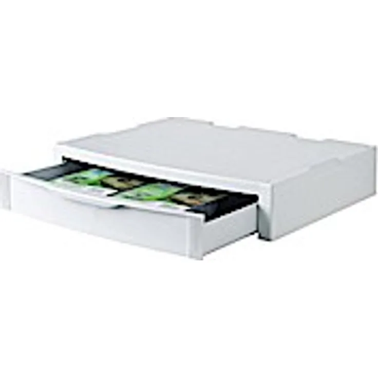 HAN 9250-11, MONITOR STAND, Profi Monitorständer mit 1 Schublade, Stabil, Schick und stapelbar, grau