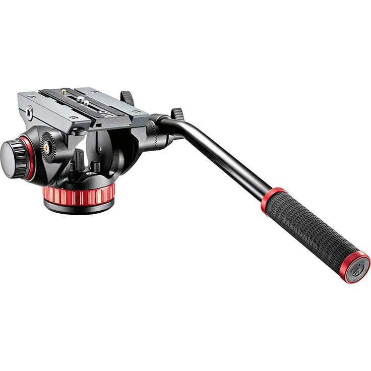 Manfrotto 502 PRO Fluid Videokopf mit Flachbasis (Counterbalance, Easy-Link, für professionelle Foto- -Videografen, Camcorder und DSLR bis 7 kg, MVH502AH)
