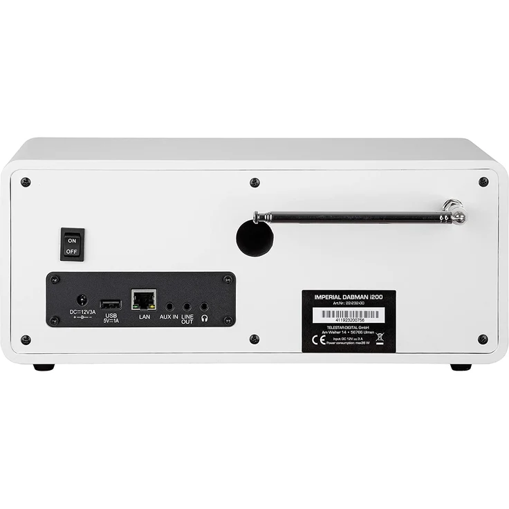 Imperial Dabman i200 22-232-00 Tischradio DAB+/UKW/Internetradio mit WLAN, Spotify Connect, TFT-Display, weiß – Bild 2