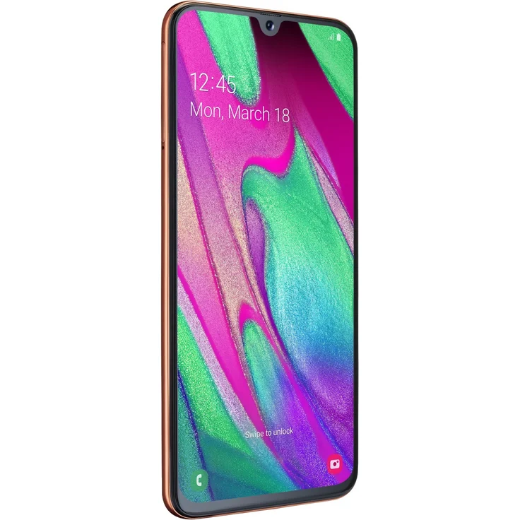 Samsung Galaxy A40 Smartphone 14,92cm (5,9 Zoll) Super AMOLED-Display, 64GB interner Speicher, 4GB RAM, Dual-SIM, Android, Coral – Bild 3