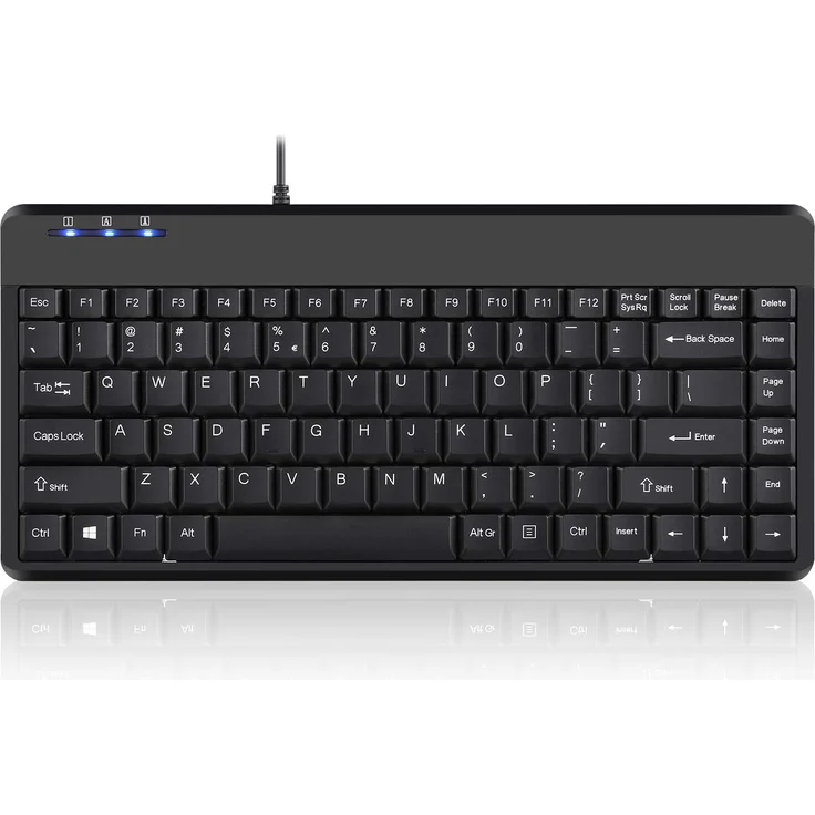 Perixx Tastatur mit USB Schwarz schwarz Mini