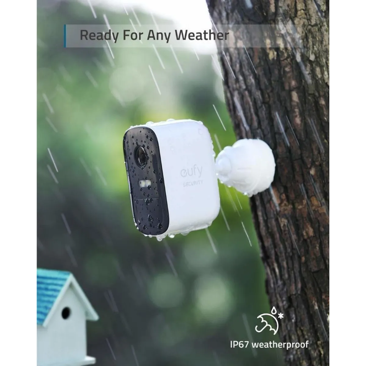eufy Security eufyCam 2C 3+1, kabellose Überwachungskamera für draußen, 180 Tage Akkuleistung, HD 1080p, IP67 wetterfest, Nachtsicht, Kompatibel mit HomeKit, Drei-Kamera-Set, gebührenfreie Nutzung, Weiß (T88323D2) – Bild 4