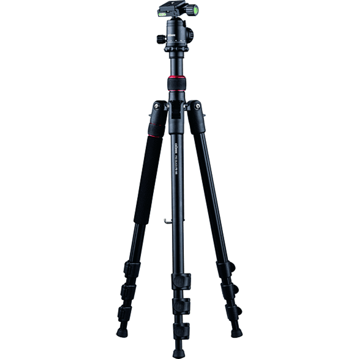 Dörr ALU STATIV PRO BLACK PB-165 Dreibein Stativ, Schwarz/Rot, Höhe offen bis max 165 cm