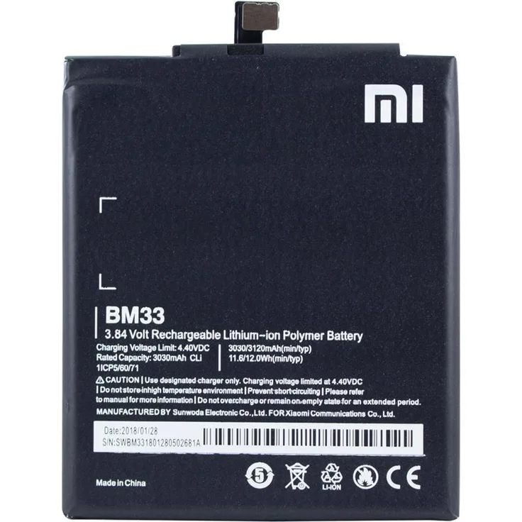 Xiaomi - Lithium Ionen Polymer Akku - BM33 - Xiaomi Mi 4i - 3000mAh (BM33)