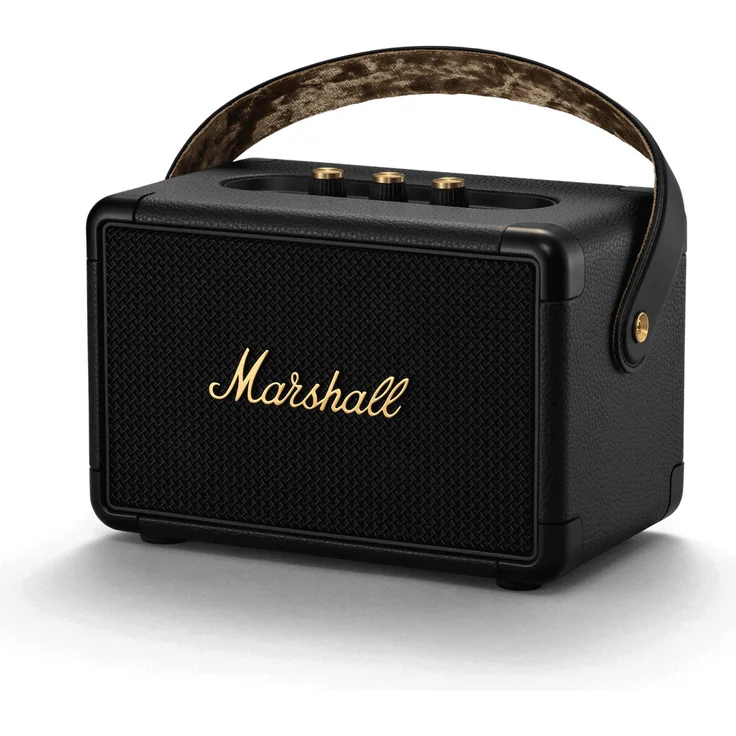 MarshallKilburn II Black and Brass Bluetooth-Lautsprecher, spritzwassergeschützt, schwarz – Bild 3