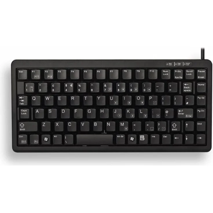CHERRY Compact-Keyboard G84-4100 - Tastatur - PS/2, USB - Deutsch QWERTZ - Schwarz (G84-4100LCMDE-2) – Bild 1
