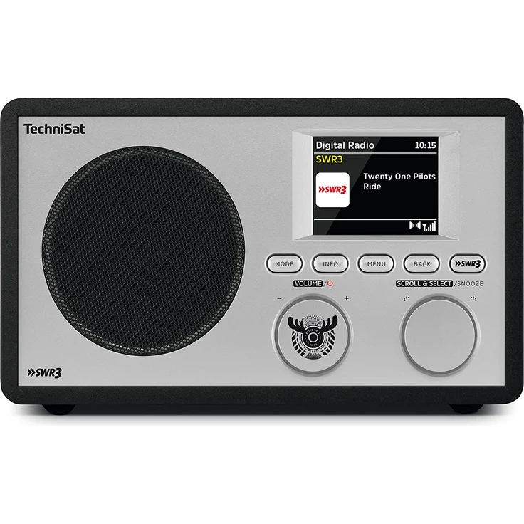 TechniSat Digitradio 303 SWR3-Edition Internetradio mit Bluetooth, WLAN, Wecker, LCD-Display, Wecker, schwarz – Bild 1