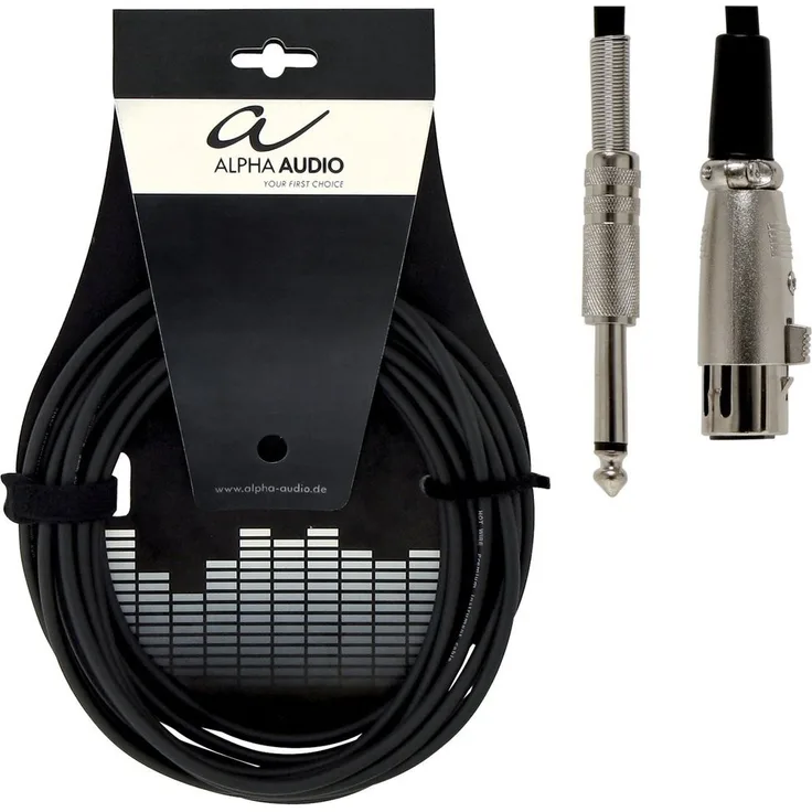 Alpha Audio 190065 Basic Line Mikrofonkabel (6 m, XLR-Klinke)