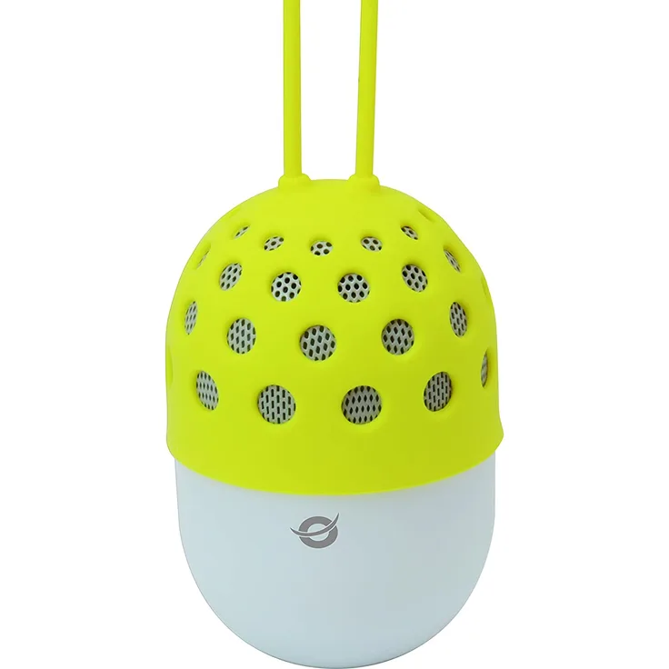 Conceptronic Mini LED Mini Bluetooth-Lautsprecher, spritzwassergeschützt, gelb