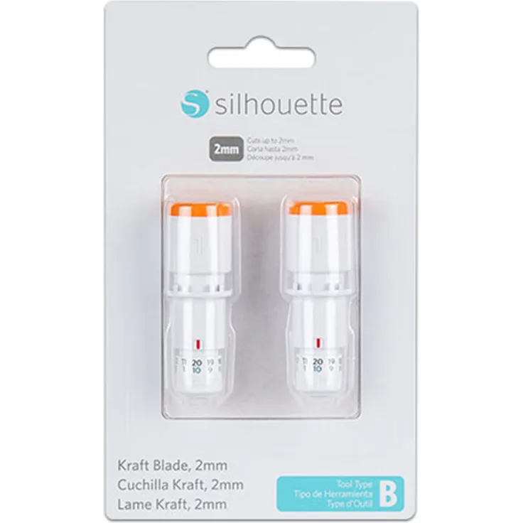 SIL 2mm Messer Typ B für Silhouette CAMEO 4 und Portrait 3 Plotter im Doppelpack