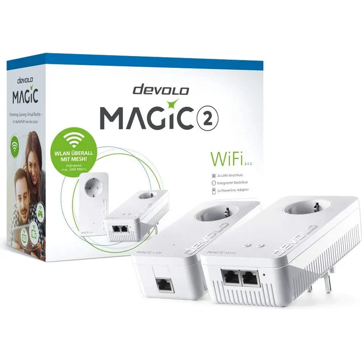 devolo Magic 2 Wifi Starterkit 2-1-2 (2400 Mbit/s, Powerline, 2x Adapter, Mesh WLAN, 2x LAN) – Bild 3