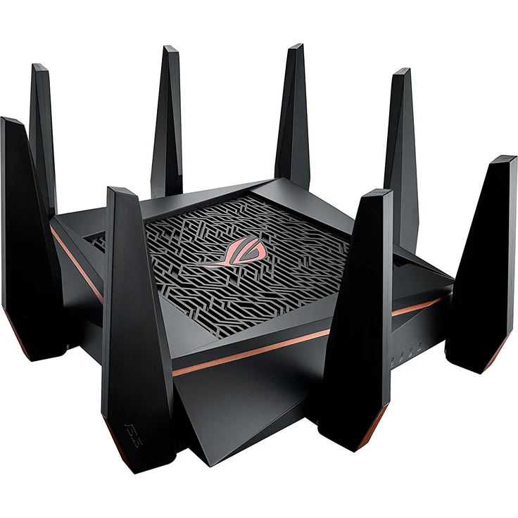 Asus GT-AC5300 ROG Rapture Gaming Router (Ai Mesh WLAN System, WiFi 5 AC5300, Gaming Engine, 8x Gigabit LAN Link Aggregation, App Steuerung, AiProtection, Multifunktion USB 3.0) – Bild 1
