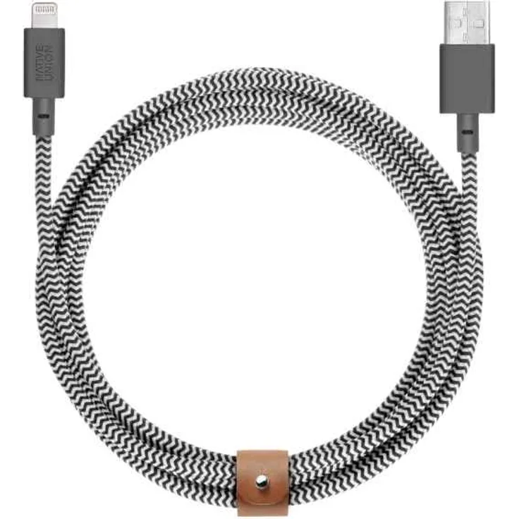 Native Union Belt Cable USB-A to Lightning 3m Zebra