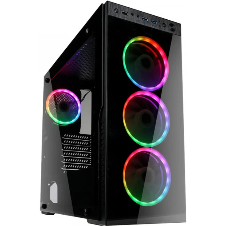 Kolink Horizon RGB Midi-Tower, Tempered Glass - schwarz – Bild 1