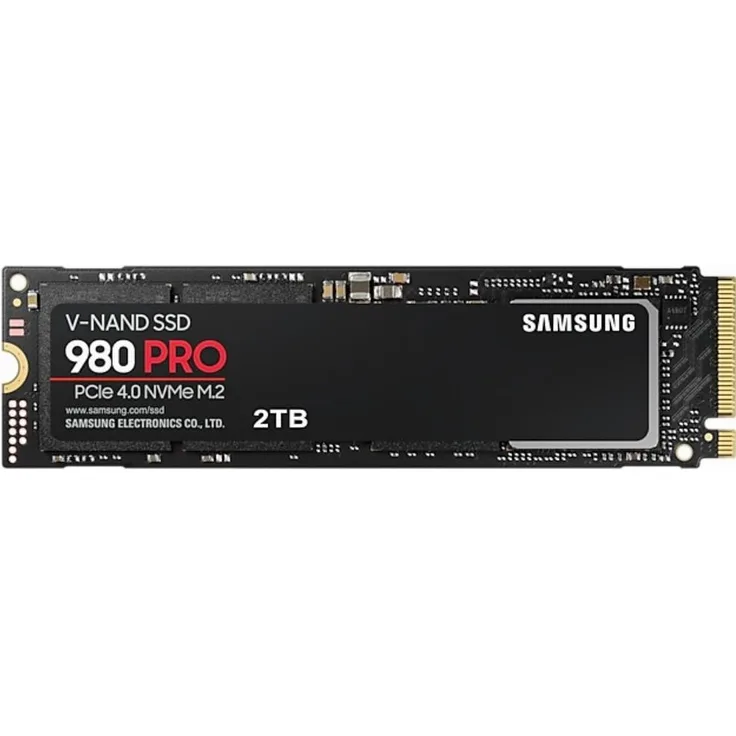Samsung 980 PRO MZ-V8P2T0BW - Solid-State-Disk - verschlüsselt - 2 TB - intern - M.2 2280 - PCI Express 4.0 x4 (NVMe) - Puffer: 2 GB - 256-Bit-AES - TCG Opal Encryption (MZ-V8P2T0BW)
