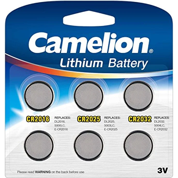 Camelion 13000600 Lithium CR Knopfzellen Set, 6-teilig Silber – Bild 1