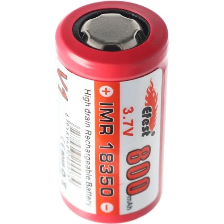 Efest IMR 18350 V1 - 800mAh 3,7V Li-Ion (Pluspol flach)