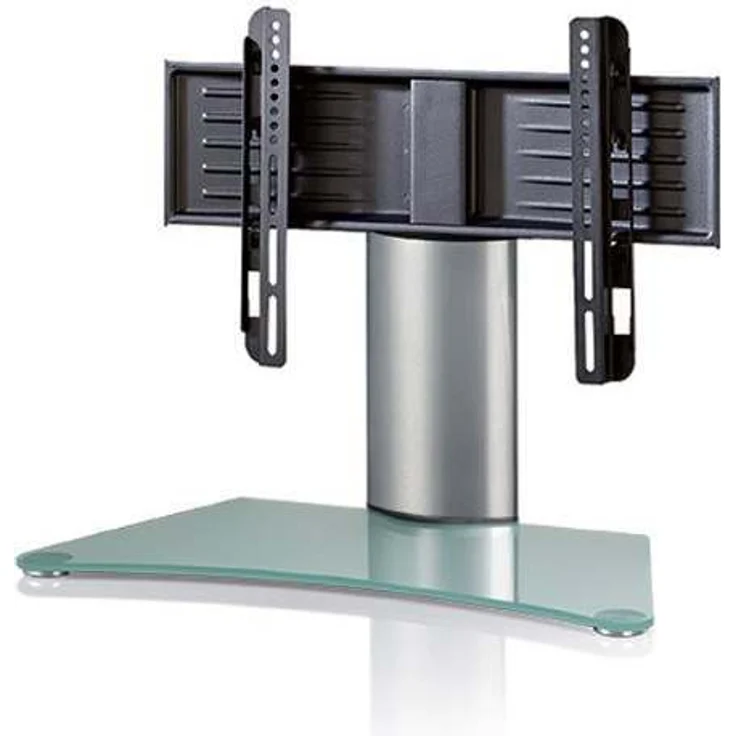 VCM TV-Standfuß Tischfuß TV Fernseh Aufsatz Fuß Erhöhung schwenkbar drehbar schwarzglas-Mattglas ''Windoxa Mini'' – Bild 1
