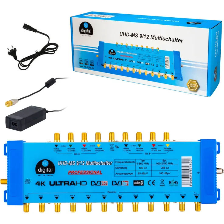 HB-DIGITAL Multischalter UHD-MS 9/12