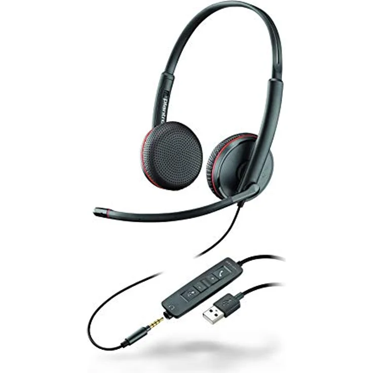 Plantronics Stereo-USB-Headset 'Blackwire C3220', Schwarz – Bild 1