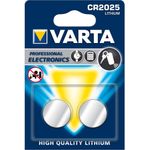 VARTA CR2025 Lithium Knopfzellen 3V Batterie in Original Blisterverpackung, 2er Pack