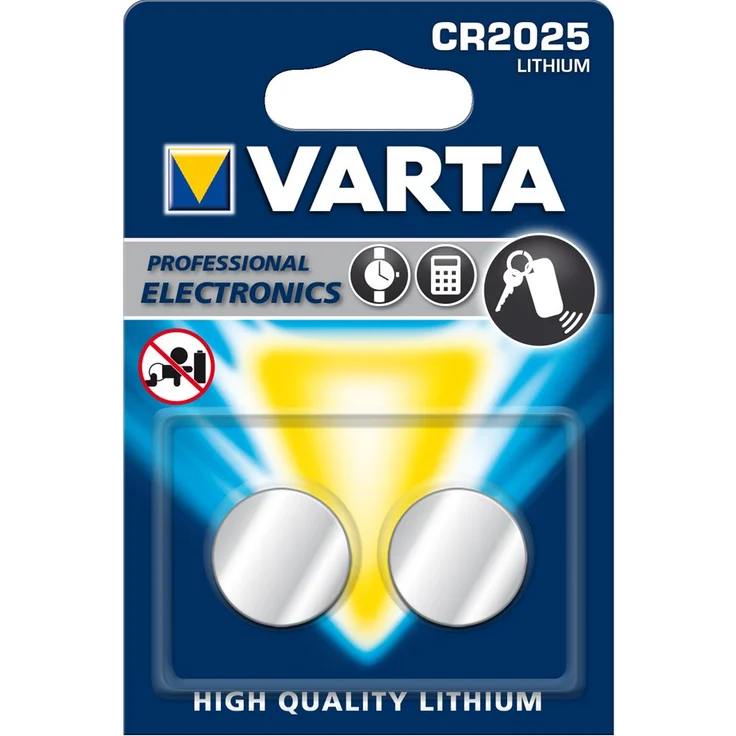 VARTA CR2025 Lithium Knopfzellen 3V Batterie in Original Blisterverpackung, 2er Pack – Bild 1