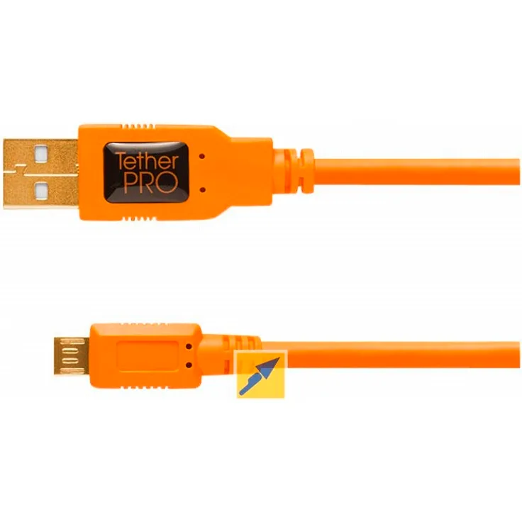 Tether Tools TetherPro USB 2.0 A Male to Micro B 5-pin orange