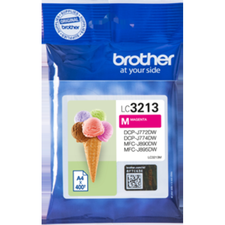 Brother LC-3213M Tintenpatrone (400 Seiten, geeignet für Brother DCP-J772DW, DCP-J774DW, MFC-J890DW, MFC-J895DW) magenta