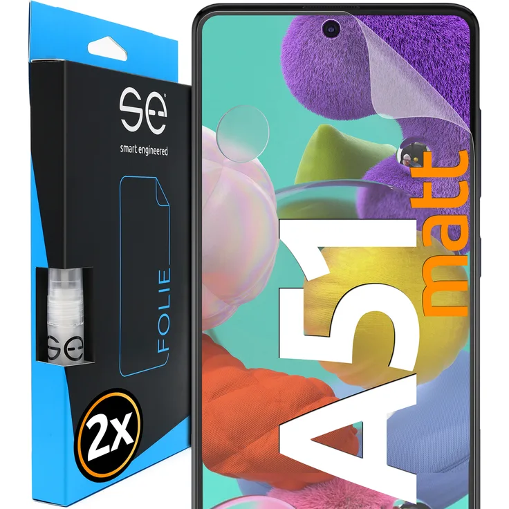 smart engineered Matte Schutzfolie, geeignet für Samsung Galaxy A51, Displayschutzfolie, matt