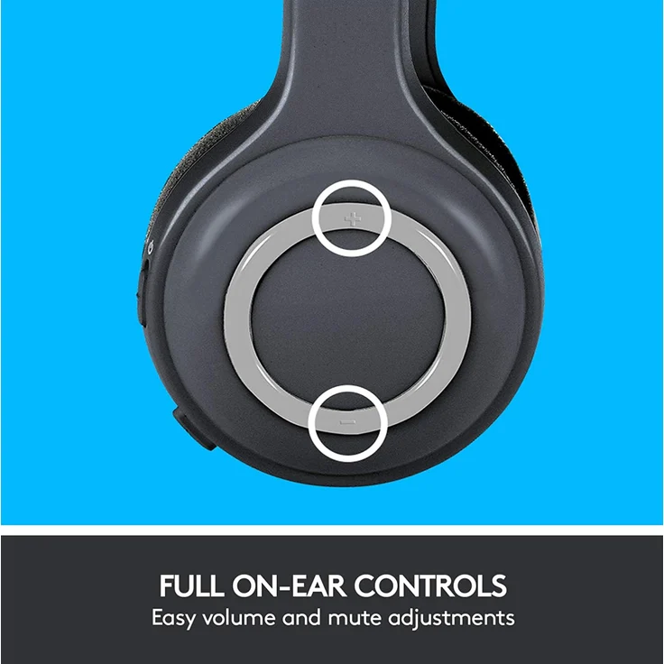 Logitech H600 Kabellose Kopfhörer mit Mikrofon, Stereo-Headset, rotierendes Mikrofon mit Rauschunterdrückung, Wireless USB-Empfänger, 10 m Reichweite, lange Batterielaufzeit, geeignet für PC/Mac/Laptop, Headset, schwarz (981-000342) – Bild 9