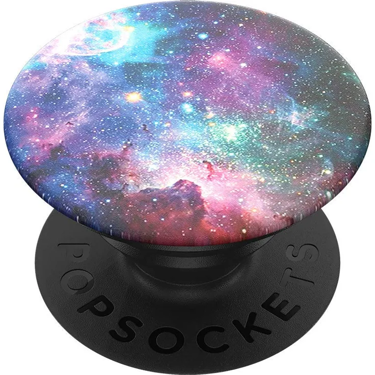 PopSockets PopGrip - Ausziehbarer Sockel und Griff für Smartphones und Tablets mit einem Austauschbarem Top - Blue Nebula