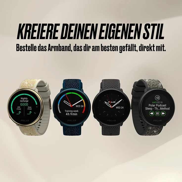 Polar IGNITE 2 GPS Fitness-Tracker Unisex, Einheitsgröße, Edelstahlgehäuse, Black Pearl (90085182) – Bild 8