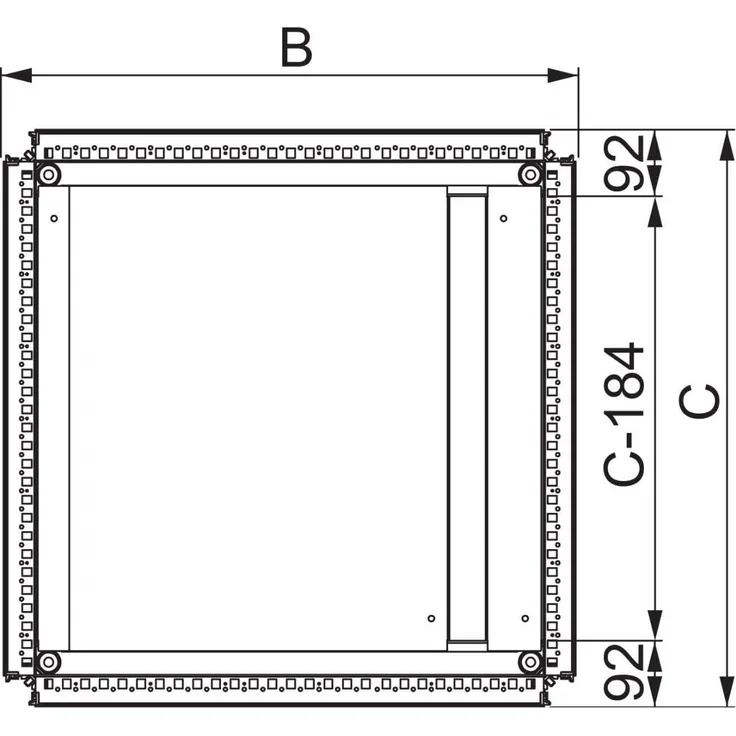 Schneider NSYEC1241 Spacial SF-Kabeleinführungsplatte, 1 Kabeldurchf, Clipbefest, 1200x400mm