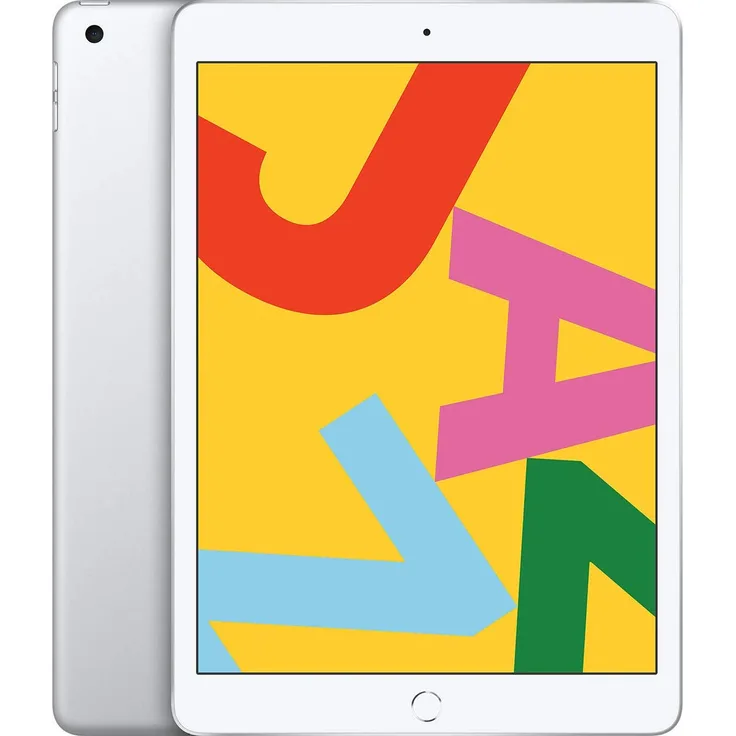 Apple 10,2'' iPad (2019) Quad-HD-Auflösung 10,2 Zoll, LTE-Tablet, Quad-Core, 2 GB RAM, 128 GB Speicher, iPadOS, Silber (MW6F2FD/A)