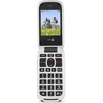 Doro PhoneEasy 613 Mobiltelefon im eleganten Klappdesign (2 Megapixel Kamera, große Tasten und Display, Notruftaste) graphit-weiß