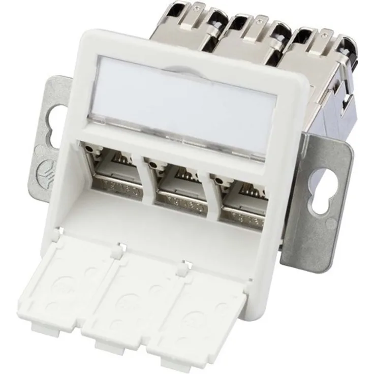 Telegärtner Modulaufn. AMJ-S 3-fach ch T568A UP-50flexCat6A J00020A0512