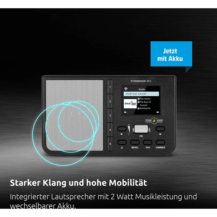 TechniSat STERNRADIO IR 2 Internetradio mit WLAN, Wecker, TFT-Display, schwarz – Bild 5