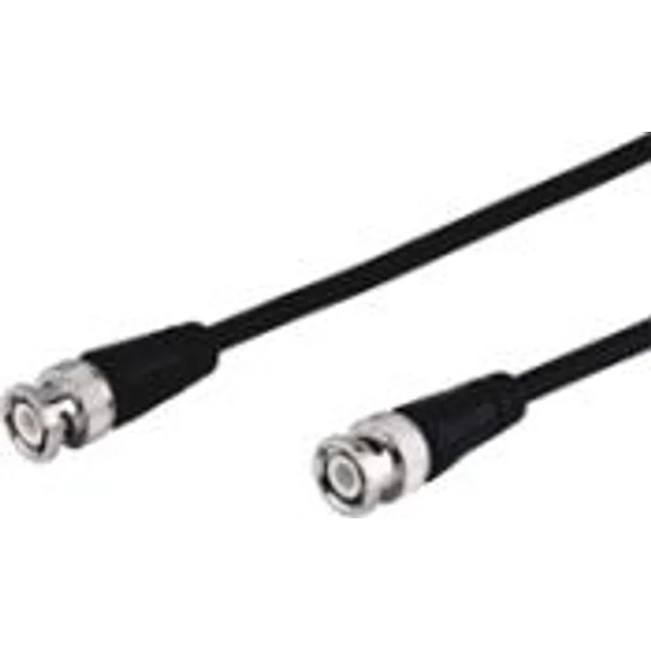 Goobay 50089 Verbindungskabel BNC (RG58), Koaxialkabel, BNC-Stecker -> BNC-Stecker, 2-Fach geschirmt, 50 Ohm, schwarz, 3 Meter – Bild 1