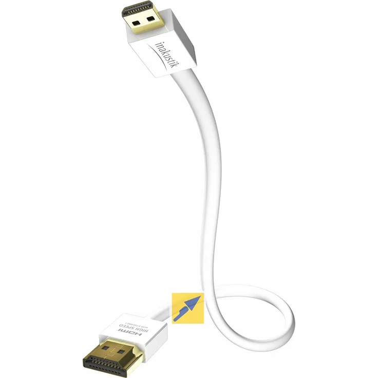Inakustik 004246303 Premium Mini XS HDMI Kabel | Ethernet | ARC | Repeater | HDMI 2.0 Micro D > A | 3,0m