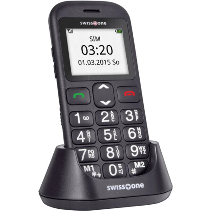 swisstone BBM 320c GSM-Mobiltelefon mit großem beleuchtetem Farbdisplay Schwarz – Bild 2