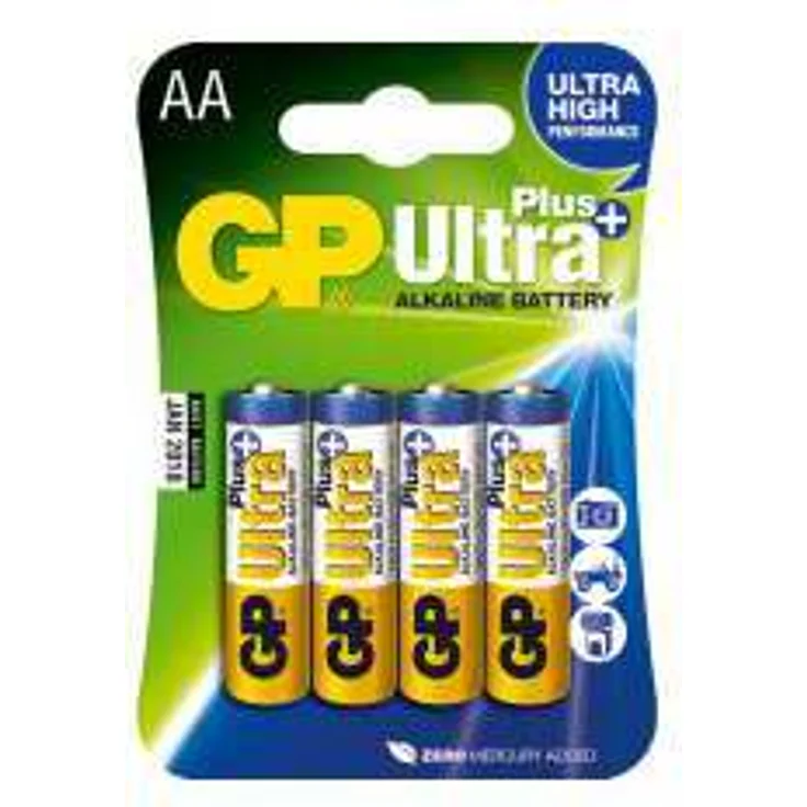 GP Ultra Plus Alkaline-Mignon AA-Batterien, 4er-Pack – Bild 1