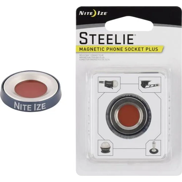 NITE Ize Steelie Magnetic Phone Socket Plus Handy-Kfz-Halterung 360° drehbar