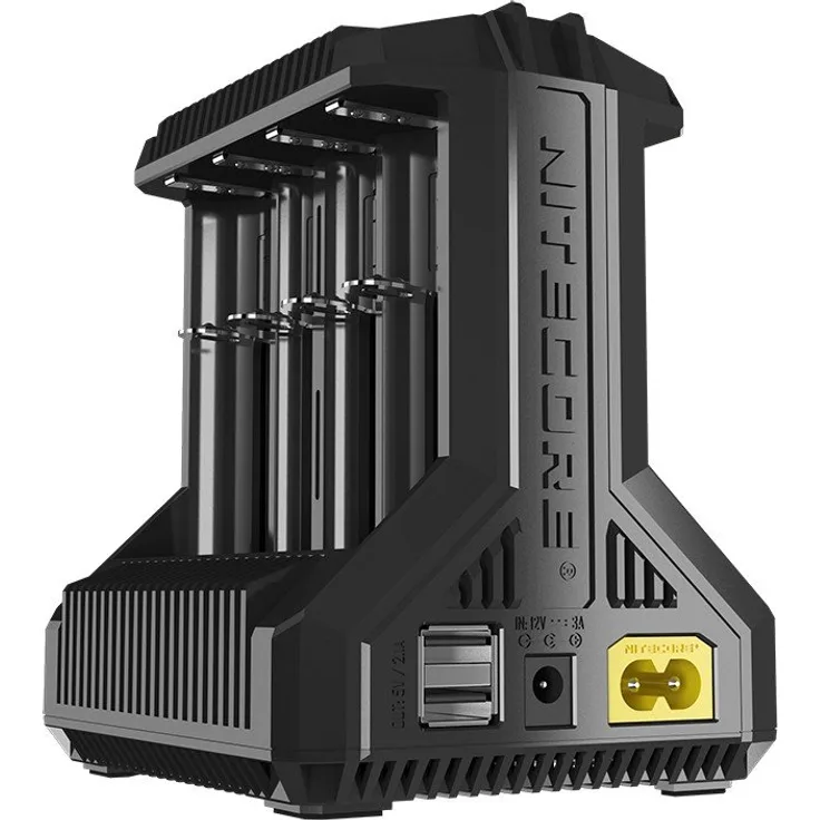 Nitecore i8-8-Schacht-Ladegerät für Li-Ion, NiMH und NiCd Akkus, schwarz, S