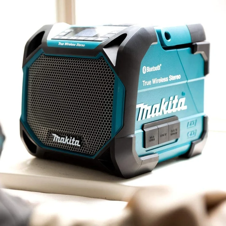 Makita DMR203 Bluetooth-Lautsprecher, wasserdicht, blau – Bild 3