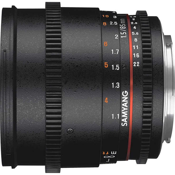 SAMYANG 13085T1.5P 85 mm T1.5 VDSLR AS IF UMC II Objektiv für Anschluss Pentax schwarz – Bild 1