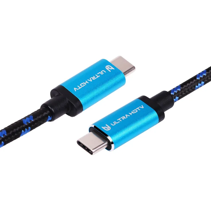 Ultra HDTV USB 3.1 (Typ-C GEN2) Ladekabel - Datenkabel by, E-Mark Chip und 100W (20V 5A) PD Ladeleistung, 10Gbps Daten¸bertragung, 4K bei 60Hz