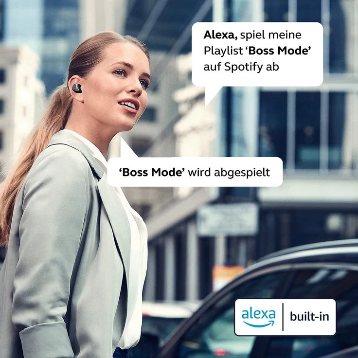 Jabra Elite 85t Wireless In-Ear Kopfhörer, mit Bluetooth, Mikrofon, Noise Cancelling, spritzwassergeschützt, grau – Bild 11